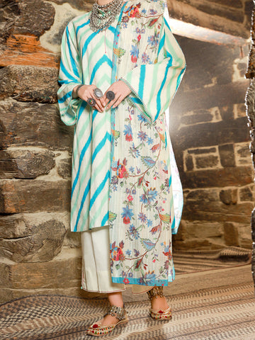 Almirah Ice Blue Jacquard ALP-3PS-1416 Festive Collection  2022 Online Shopping